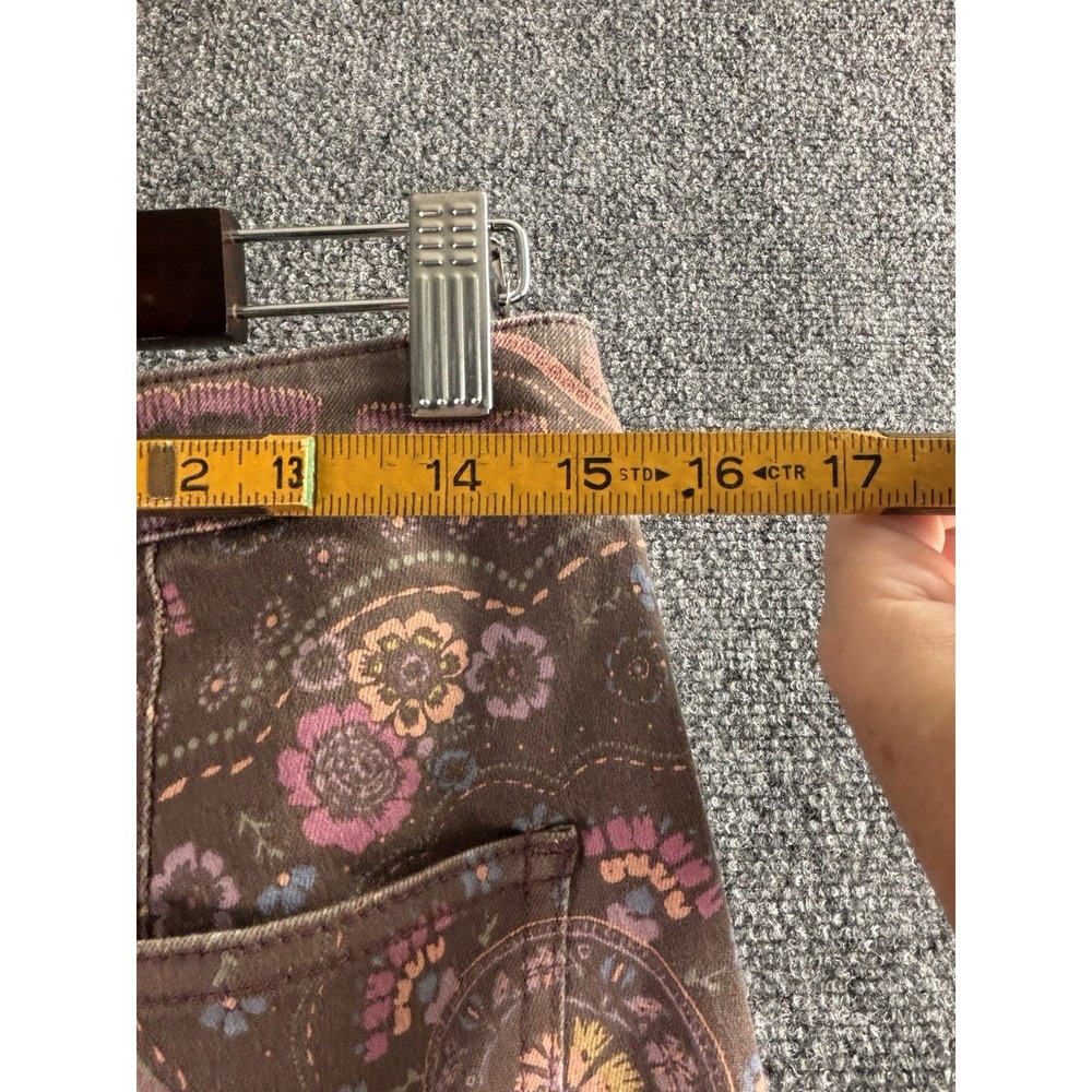 NWT Free People Just Float On Super Flare Stretch Pink Paisley Jeans Bell Bottom - Picture 8 of 10
